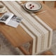 thumbnail image 5 of Camino de mesa de rayas trenzadas con borlas, 183 x 30 cm, tejido de encaje bohemio, decoración para mesa de comedor, bodas, fiestas, reuniones, estilo rústico, hogar, mantel, tocador, decoración navi, 5 of 7