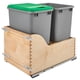 thumbnail image 1 of Cubos de basura extraíbles Rev-A-Shelf dobles de 35 qt para gabinete de cocina, 1 of 9