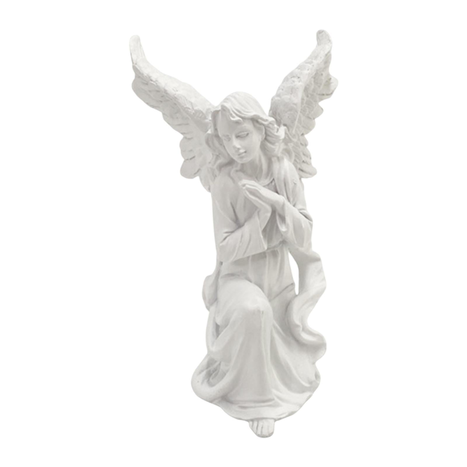 Magideal - Estatua De Ángel Estatua De Ángel Estatuas Decorativas Europeas Recuerdos Artesanía Estatua Coleccionable Escultura De Ángel Para Estante De Gabinetes Blanco