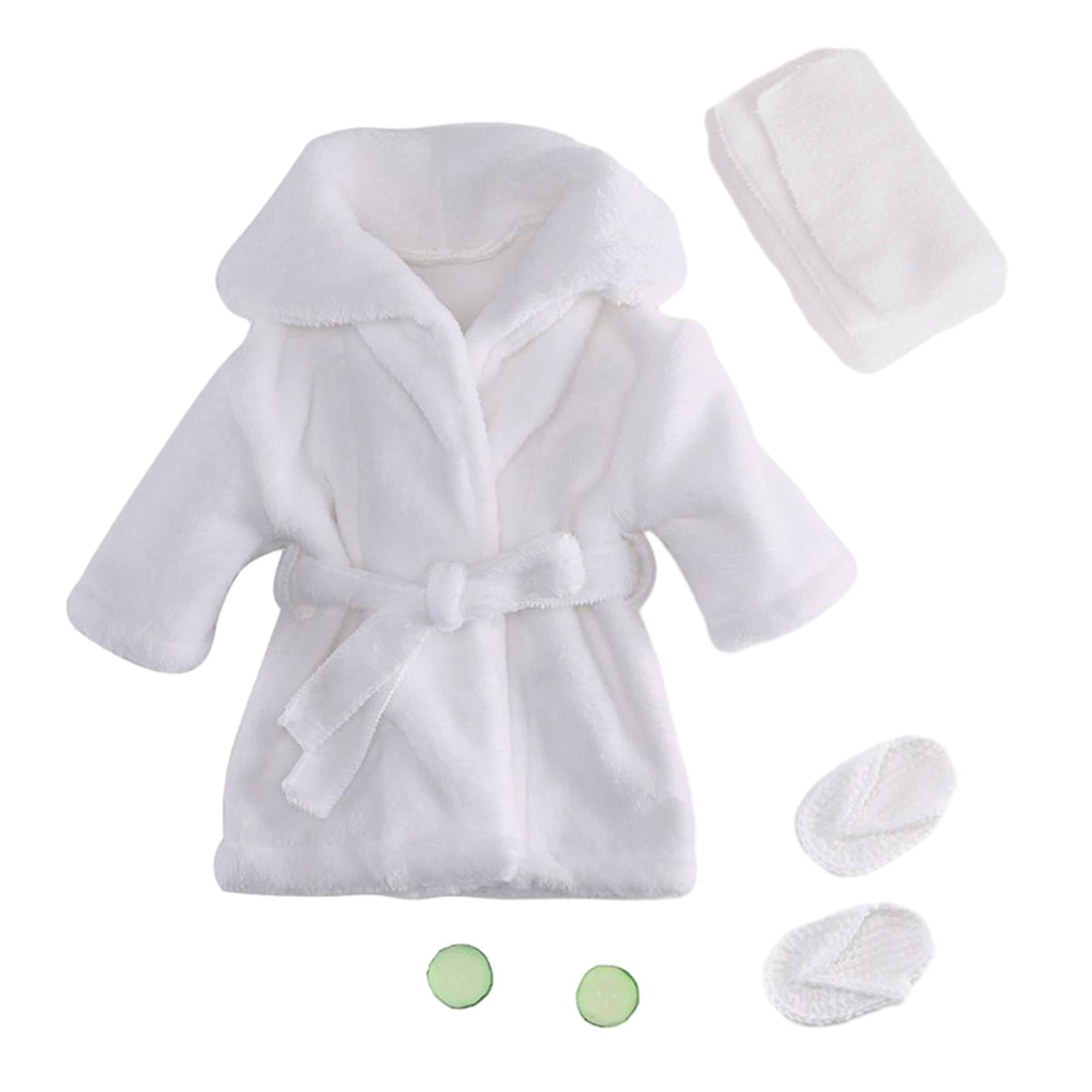 Bothyi - Accesorios De Fotografía Para Recién Nacidos, Albornoz, Disfraz Para Recién Nacido, Bata De Bebé Para Niños Pequeños, Color Blanco