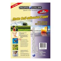 Pacific Color - 50 Hojas Papel Mate Adhesivo A4 120Grs - Ps