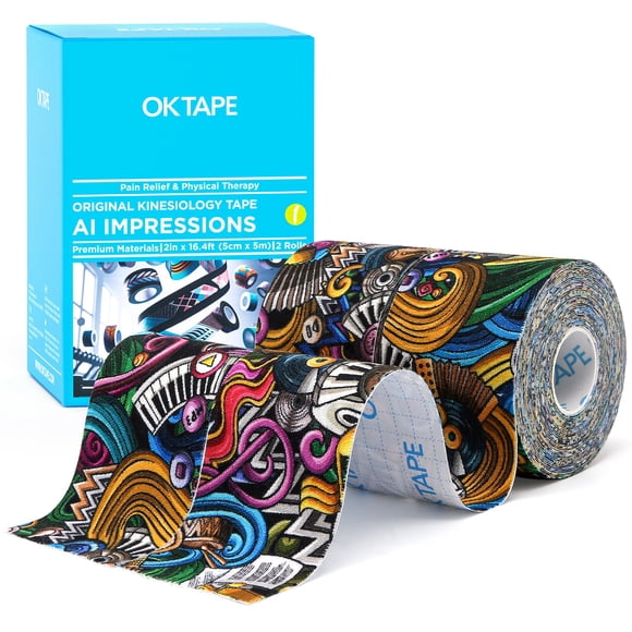 Cinta kinesiológica OK TAPE hipoalergénica impresa digitalmente