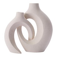 Magideal - Jarrón De Cerámica Decorativo Con Estilo Bohemio Moderno, Minimalista, Nórdico Y Estético, Ideal Para Oficina, Boda, Repisa, Dormitorio. Negro