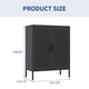 thumbnail image 1 of NO LOCK, Metal Storage Cabinet with 2 Doors and 2 Adjustable Shelves, Steel Storage Cabinet, Metal File Cabinet for Home Office School Gym, Black, 1 of 3