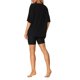 thumbnail image 3 of INSPIRE CHIC Conjunto de Sudadera de Manga Corta y Pantalones Cortos de Punto Acanalado Suave para Mujer Ropa de Casa y Dormir S Negro, 3 of 6