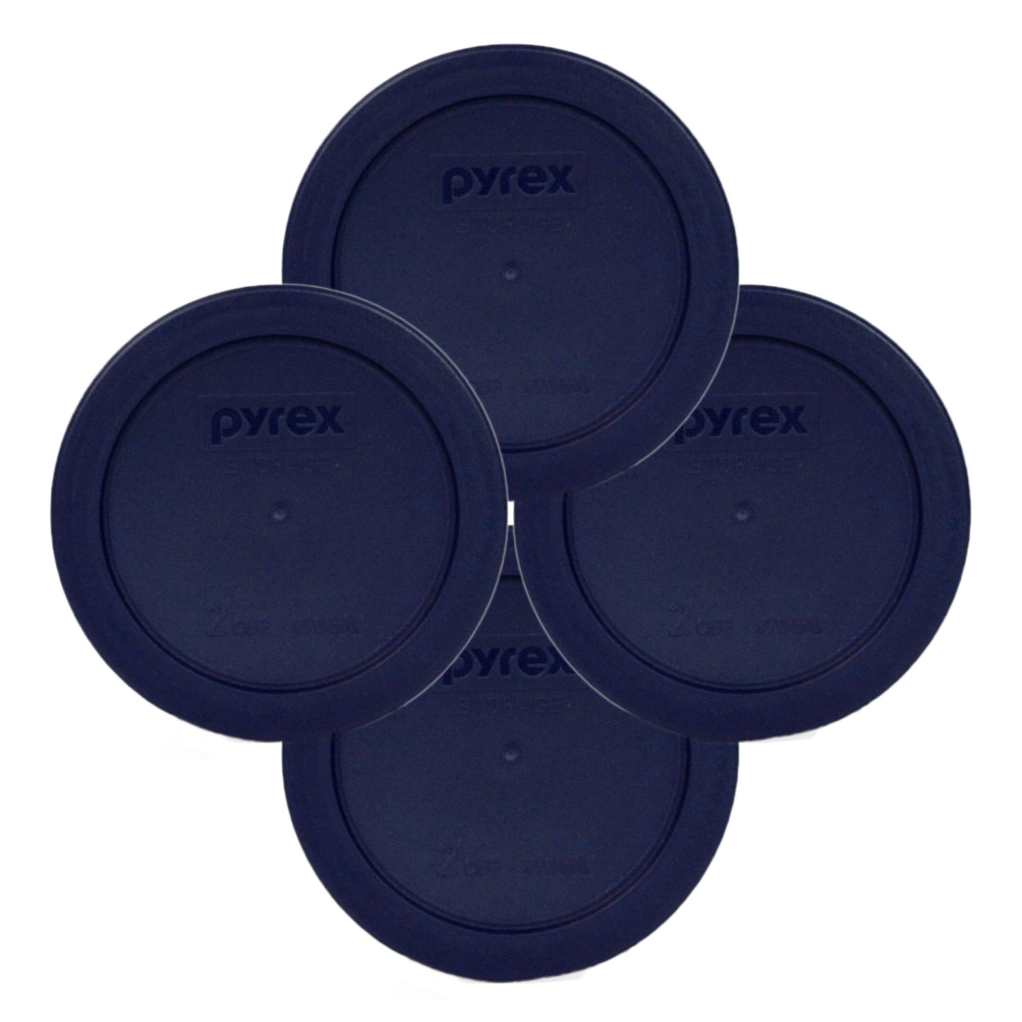 Tapa De Almacenamiento De Alimentos Pyrex 7200 Unidades, 2 Tazas, Azul (paquete De 4), Fabricada En