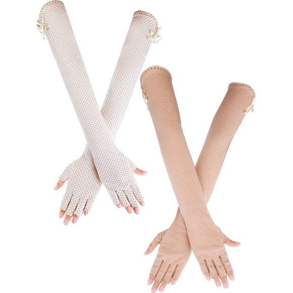Guantes Chuangdi de Encaje con Protección UV y Compatibilidad con Pantalla Táctil