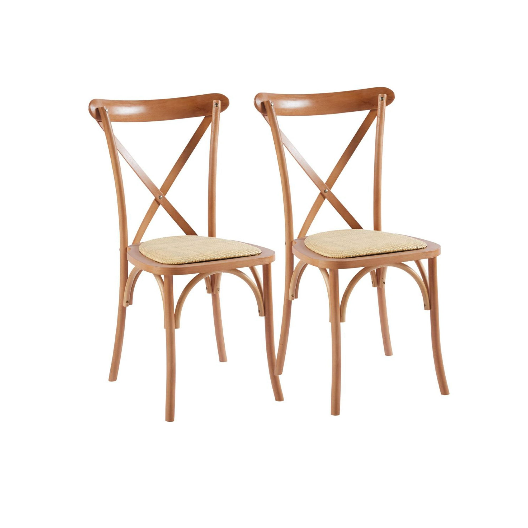 Habita2 Chile - Pack 2 Silla Crossback Madera - Natural