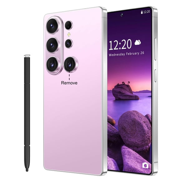 Teléfono WWT 12+512 GB Android 15, con lápiz integrado, 7000 mAh (rosa)