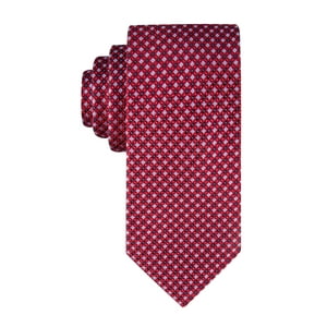 Corbata Tommy Hilfiger Core Micro Red Silk Tejida Para Hombre