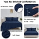 thumbnail image 4 of Juego de ropa de cama CozyLux, edredón, tamaño completo, azul marino, 7 piezas, 4 of 7