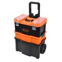 Tactix - Caja De Herramientas Con Ruedas 3 En 1 Soporta 23 Kg