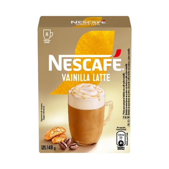 Café Instantáneo Vainilla Latte Caja 8 un, 148g