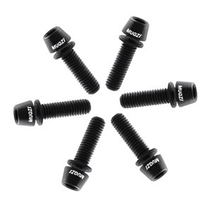 Ioensy - 6 Tornillos Para Vástago De Bicicleta, Tornillos Para Manillar, Tornillos Para Montar En Bicicleta, Bicicleta De Carretera, Color Negro