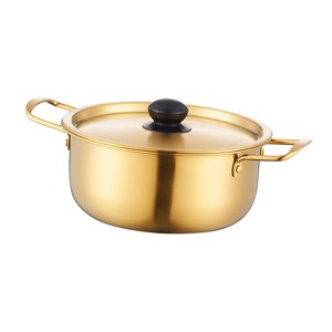Magideal - Olla De Ramen Coreana, Olla De Cocina Ramen, Utensilios De Cocina De Calentamiento Rápido, Olla Para Sopa De Fideos Instantáneos, Cocina Ramyun Para 22Cm