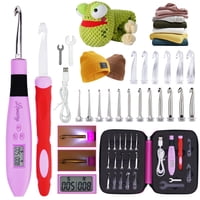 Juego De Ganchillos Lirmiery, Tamaño 18, Con Agarre Ligero Y Ergonómico