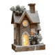 thumbnail image 5 of Estatua De Casa De Nieve Navideña Con Luz, Artesanía Creativa Para Estantería Navideña, Hogar, Marrón, 5 of 5