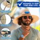 thumbnail image 4 of Sombrero Qwave Plegable de Paja Tipo Salvavidas – Azul Océano, 4 of 9