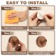 thumbnail image 4 of 2 Paquete de Ganchos de Pared de Madera de Nogal, Ganchos Redondos para Abrigos, 4 of 7
