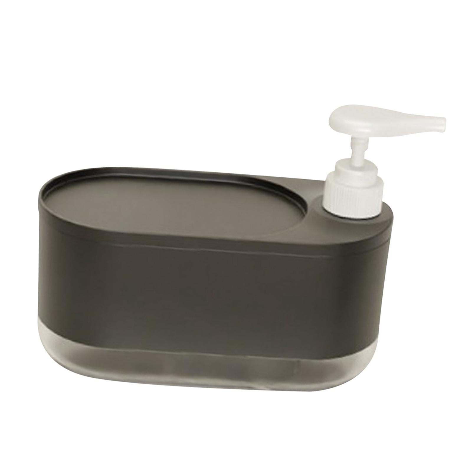 Bothyi - Dispensador De Jabón De Cocina Portátil Con Soporte Para Esponja Para Encimera, Color Negro