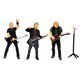 thumbnail image 5 of Pintado A Mano 1:64 Rock Music People Figure Dioramas Fairy Garden Movie Props Black Band Set, 5 of 5
