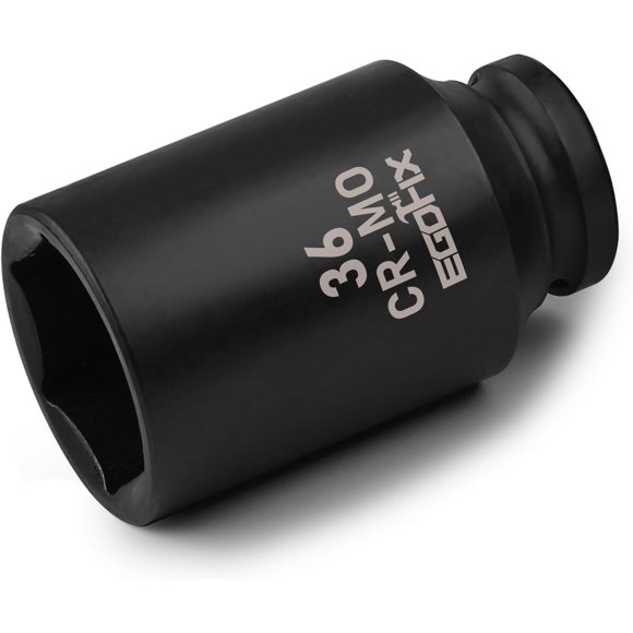 EGOFIX Socket 36 mm de Impacto Profundo, Cuadrado de 1/2 Pulgada, 6 Puntas