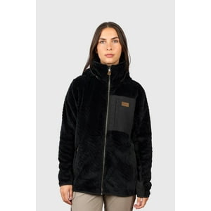 Chaqueta Shaggy Waves Negro Mujer Falcone