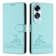 thumbnail image 1 of Funda tipo cartera FOXDOCK para OPPO A60 4G con soporte, ranuras, RFID, diseño de gato, 1 of 5