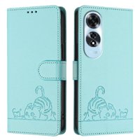 Funda Tipo Cartera Foxdock Para Oppo A60 4G Con Soporte, Ranuras, Rfid, Diseño De Gato