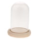 thumbnail image 5 of cúpula de vidrio de madera con base de madera vaso de vidrio cubierta de vidrio florero titular a, 5 of 5