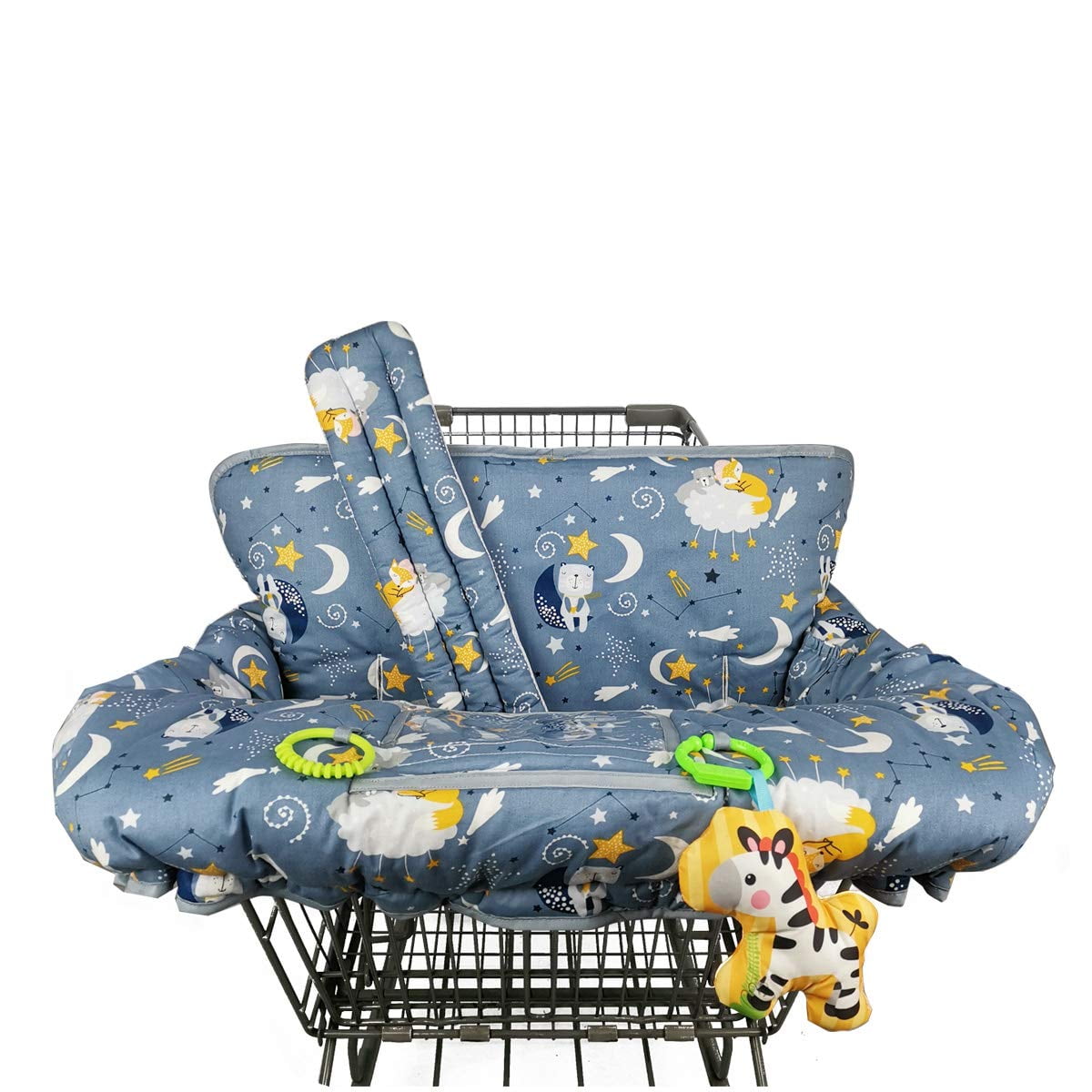 Silla Alta Acolchada Icopuca Para Bebés Con Funda De Carrito De Compras