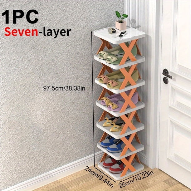 1pc Stackable Shoe Rack for Small Spaces - Easy to Assemble and Organize Your Footwear