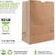 thumbnail image 3 of Bolsas de papel Stock Your Home Kraft Brown de 52 libras (100 unidades), 3 of 7