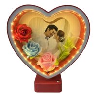 Genérico - Portarretrato Decorativo Corazón Marco Foto Led 3D Jhn