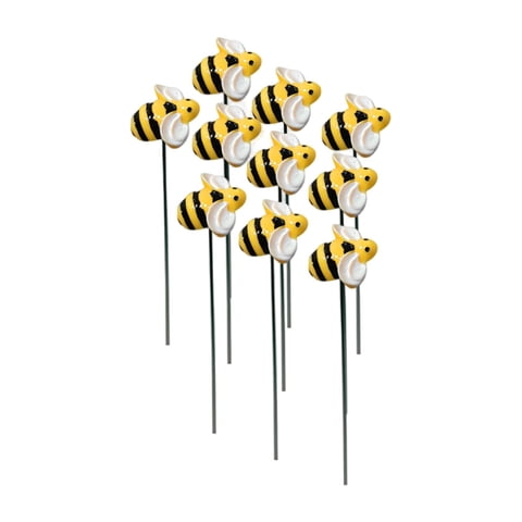 Ioensy - Estaca De Abeja Para Jardín, Adorno De Animales, Estaca Para Patio, Valla, Jardín, Patio Trasero, 10 Uds.