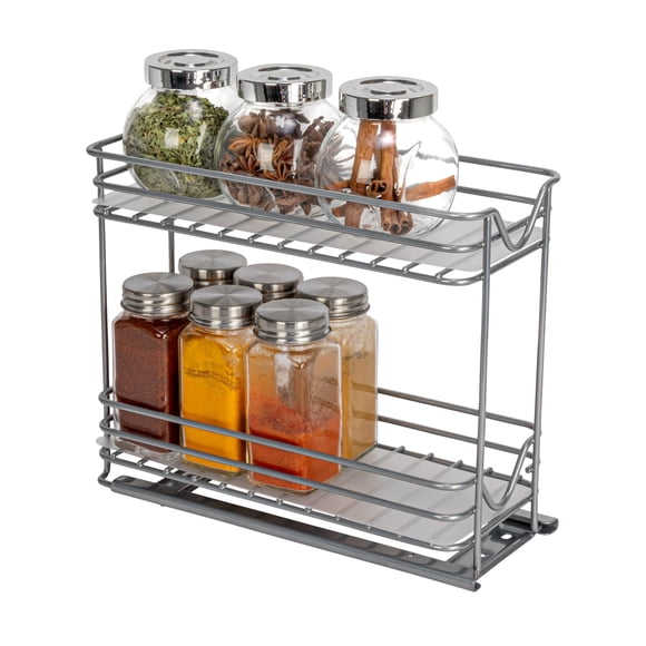 Estante para especias Household Essentials 26 cm plateado de 2 niveles