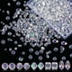 thumbnail image 1 of Paquete de 600 cuentas facetadas, cuentas de cristal de 4/6/8 mm, cuentas para ensartar, cuentas con purpurina, cristal transparente con caja contenedora para manualidades, fabricación de joyas, colla, 1 of 7