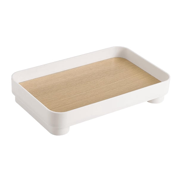Decoración de mesa de café, bandeja para servir bebidas de té y café, bandejas para comida y aperitivos, bandeja para comer, cena, aperitivos, bandeja palet de madera