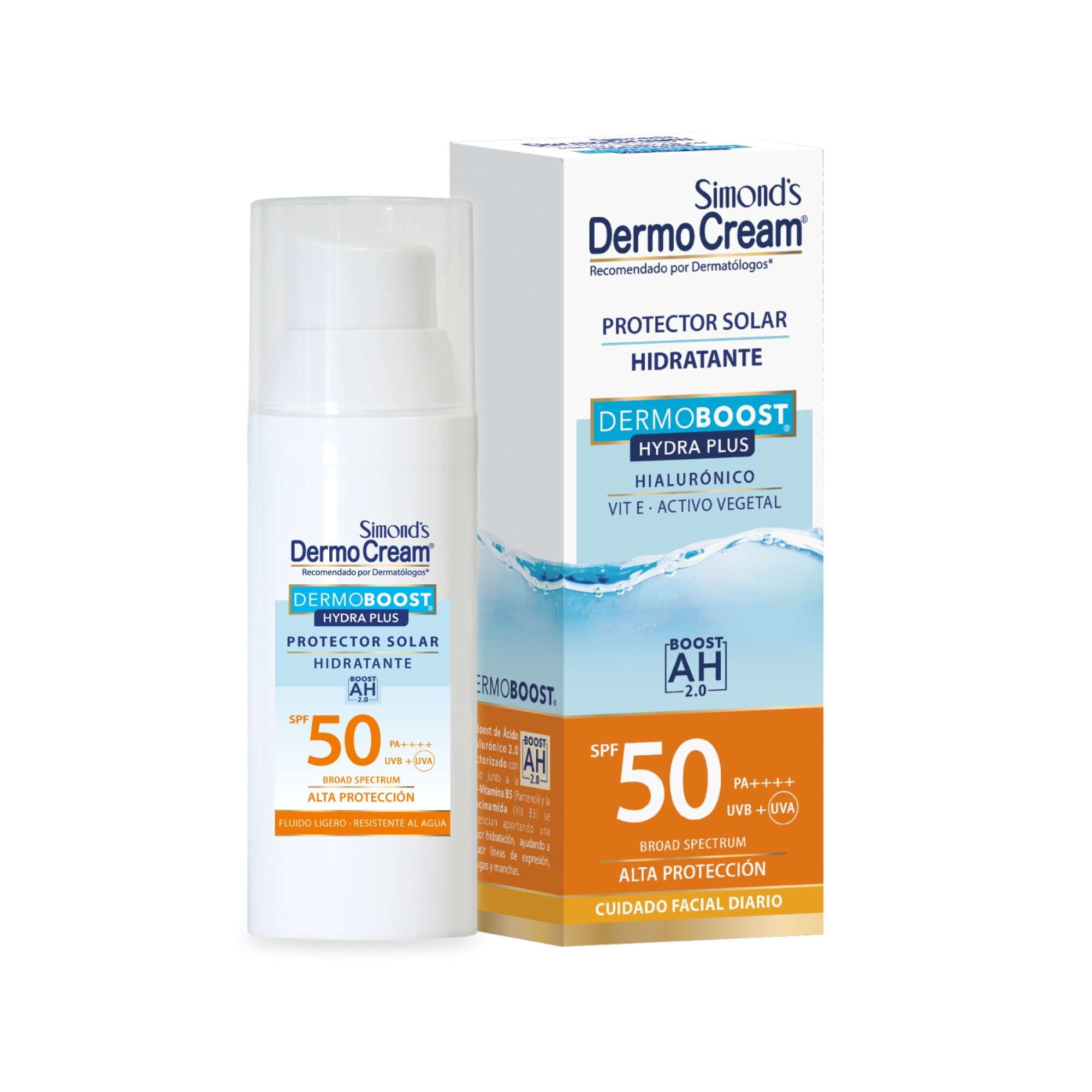 Protector Solar Spf 50+ Hidratante Hialurónico 50 ml Simond’s