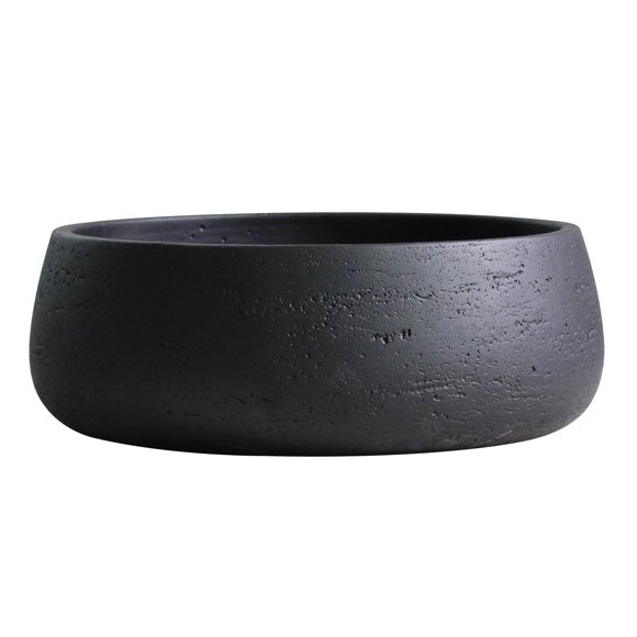 Maceta Olly & Rose 29 cm Cuenco Cerámico Negro Mate