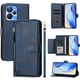 thumbnail image 1 of Funda tipo libro para Realme V20 5G con bolsillo con cremallera, cierre magnético, 7 ranuras para tarjetas y correa para la muñeca., 1 of 6