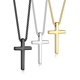 thumbnail image 1 of Collar de Cruz Yooblue Plateado, Negro y Baño de Oro 14K, 1 of 7