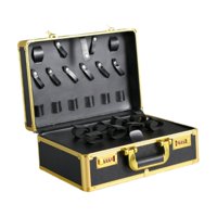 Ioensy - Estuche De Almacenamiento Para Kit De Herramientas De Corte De Cabello De Salón Con Cerradura De Código Estuche De Transporte Para Peluquero Dorado