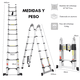 thumbnail image 2 of Escalera Aluminio Telescopica Multiuso 4,4 Metros, 2 of 9