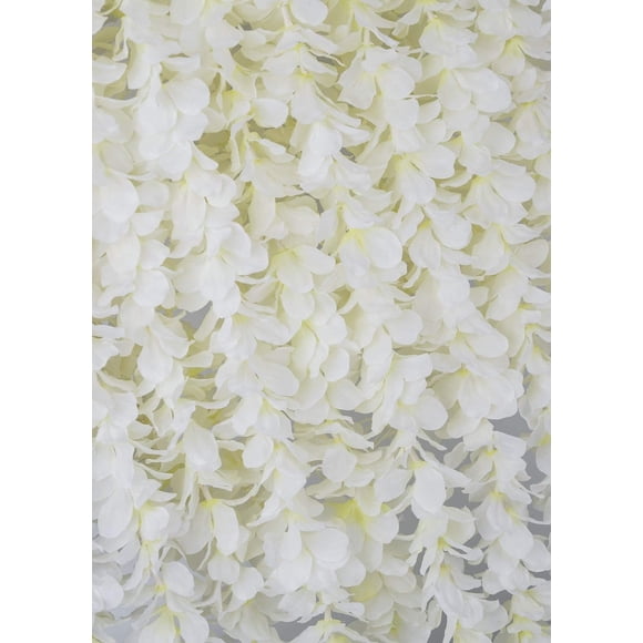 Decoración de pared, paquete de 10 (Off White) LUSHIDI Flores Artificales