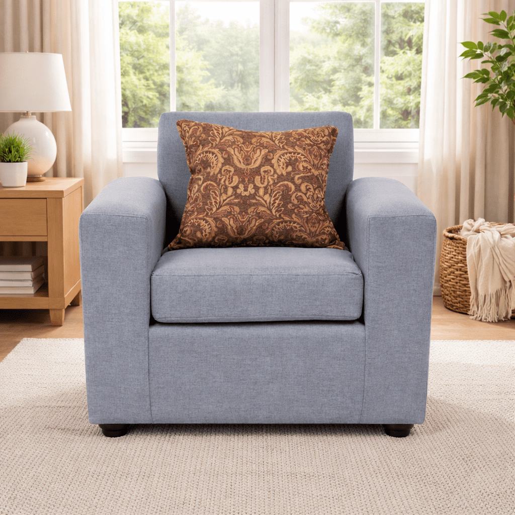 Almore - Sofa 1 Cuerpo Paris Tela Gris