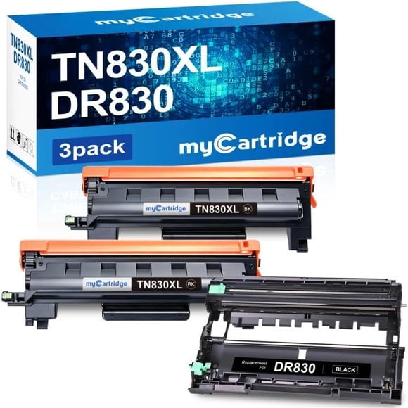 Tóner myCartridge TN830XL y DR830 - Pack de 3