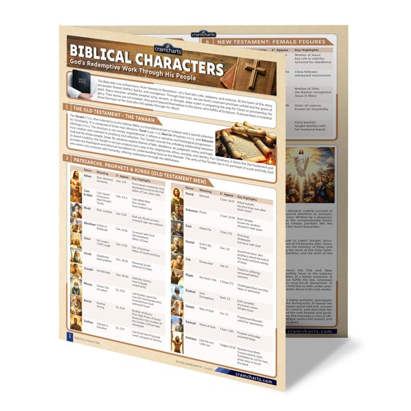 Set de Guía de Personajes Bíblicos Cramcharts – Tabla de Estudio