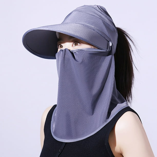 Sombrero De Protección Solar Para Mujer, Máscara Facial De Verano, Velo, Ciclismo, Coche Eléctrico, Sombrero Para El Sol Al Aire Libre, Protección Uv, Sombrero Parasol.