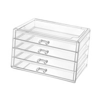 Ioensy - Organizador De Cajones De Acrílico Transparente De Varios Niveles Para Casarse, Apartamento, 4 Niveles